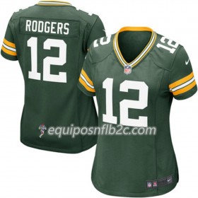 Camiseta Mujer NFL Green Bay Packers Aaron Rodgers 12  Nike Verde 